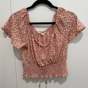 Pink Rose - Small - Floral Pink Women's Top